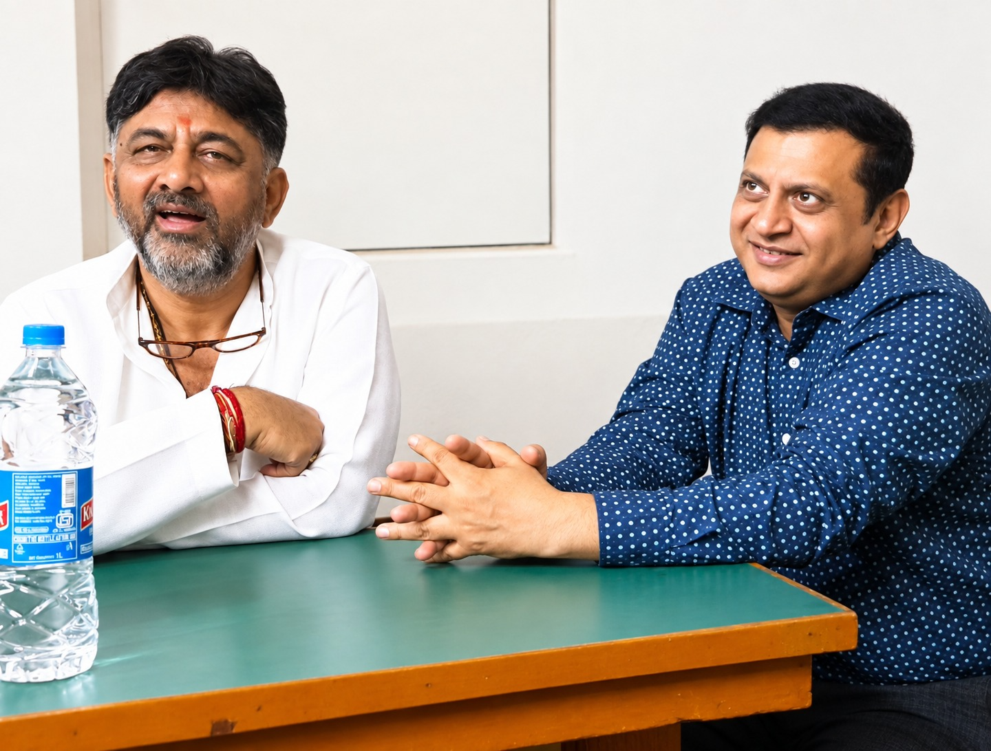 Deepak Thimaya with D. K. Shivakumar
